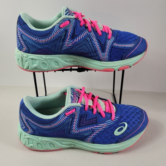 Asics Noosa GS Blue pinkSport Athletic Running Women Sz 5 - Picture 4 of 10